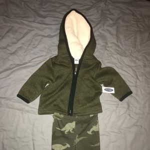 Brand new old navy jacket and dinosaur pants